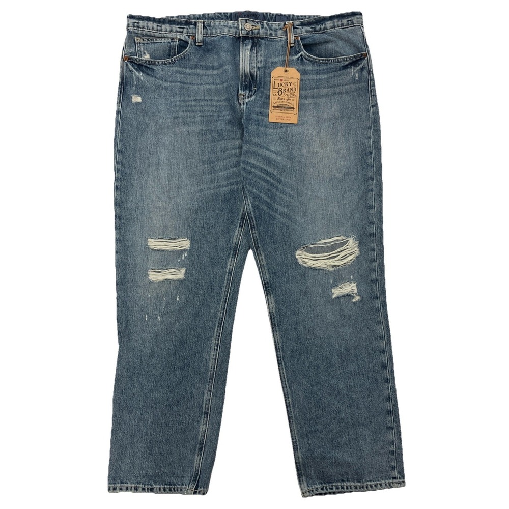 Lucky Brand Jeans Womens 14/32 Regular Blue Denim Sienna Slim Boyfriend NWT